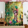 2D Flat Printing 2pcs Curtain Curtains Janmashtami Divine Baby Scene Digital Printed Polyester Drapes Family Party for Holiday