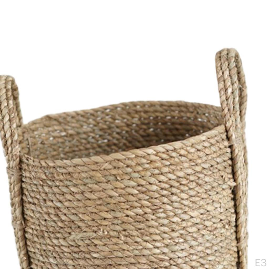Basket Flower Plants Straw Pots Decor