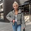 Women's Winter Jacket 2024 Winter Women Pure Color Thicken Warm Short Cotton Jacket Female Hooded Parkas Coats Women's Clothing