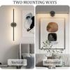 Black Wall Sconce for Bathroom 28In Vanity Light Fixture 3000K Indoor Bathroom Sconce Over Mirror 360° Rotate for Living Room