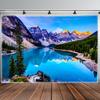 Mountain Lake Landscape Tapestry, Nature Scenery Background Cloth, Home Decor