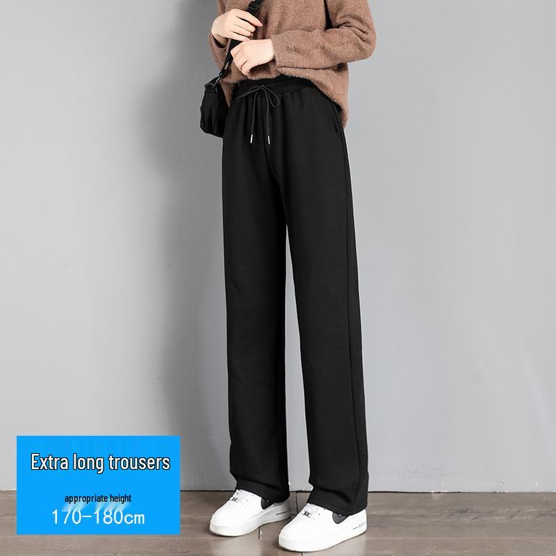 

Женские флисовые петитные спортивные штаны 2024 - Осенне-зимние утолщенные зауженные или прямые штаны из овечьего флиса M