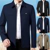 Casaco Masculino Cor Sólida Gola Virada Para Baixo Cardigan Solto Jaqueta Primavera