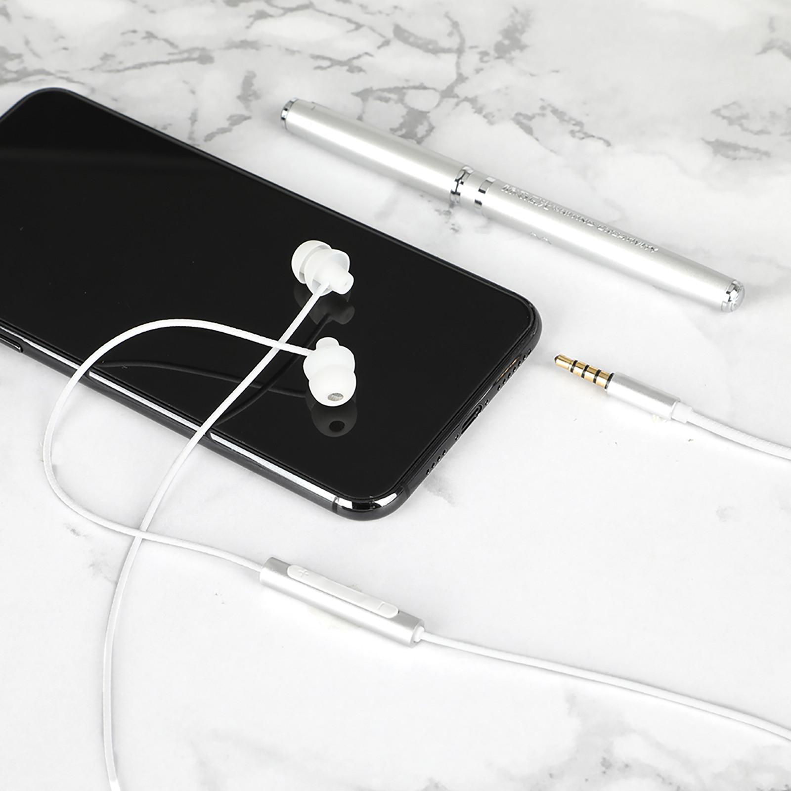 

Кремниевые наушники-вкладыши для сна с микрофоном для мобильных телефонов, планшетов белый