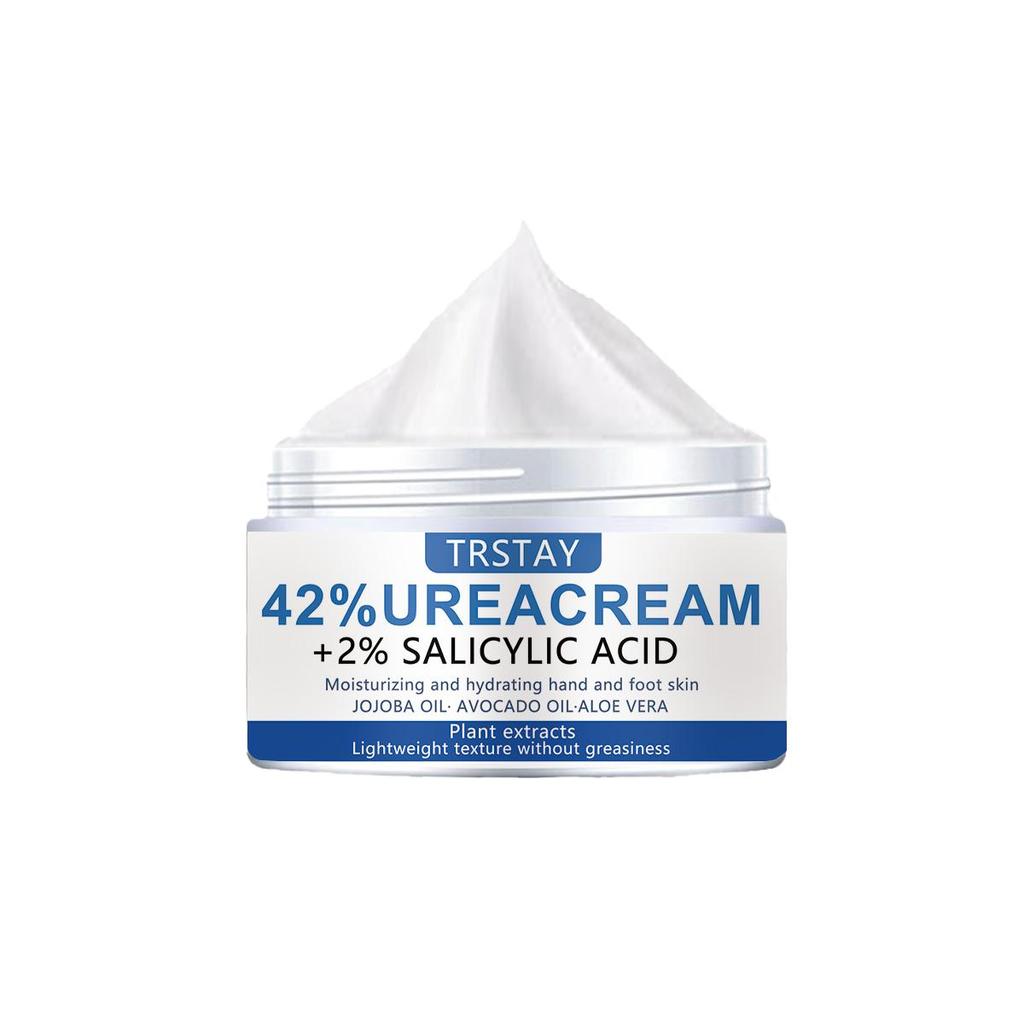 Salisylsyre urea fotfuktighetskrem lysner opp hudtonen, fukter, letter matthet og strammer opp huden