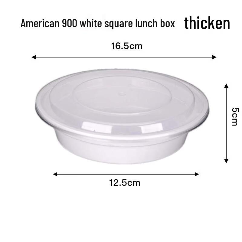 Disposable Round Plastic Takeaway Food Containers with Lids