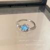 French Retro Blue Butterfly Ring Design Sense Temperament Personality Simple Cold Sense Versatile Ring