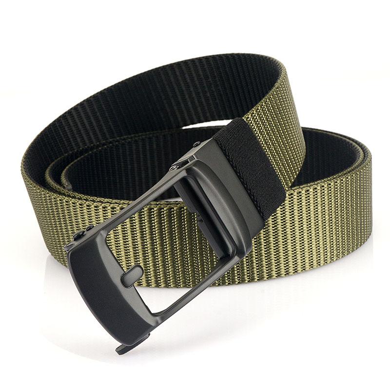 Otomatik Tokalı Naylon Bel Bantlı Yeni Erkek Seyahat Kemeri, Açık Hava Eğlence Çok Yönlü Çift Katmanlı Kalın Kemer
