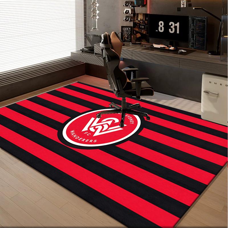 1PC rug Western Sydney Wanderers Fc Carpet, Chair Rug,Area Rug for Office Bedroom living rooms bedroom, Doormat decor Christmas fan gifts