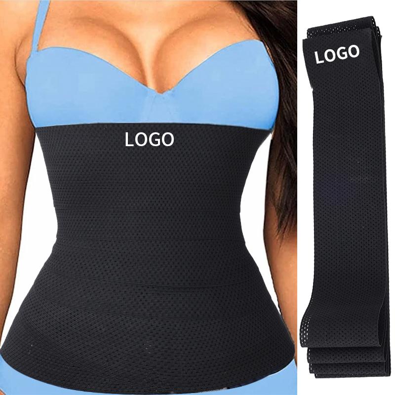 Custom Logo Flat Tummy Wrap Band 4 Meter Elastic Band Bandage Invisible Slimming Waist Trainer Body Wrap Shaper for Women