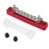 6 Terminal Distribution Block Bus Bar with PC Protection Cover M4 Screws M6 Binding Post for Cars Bo