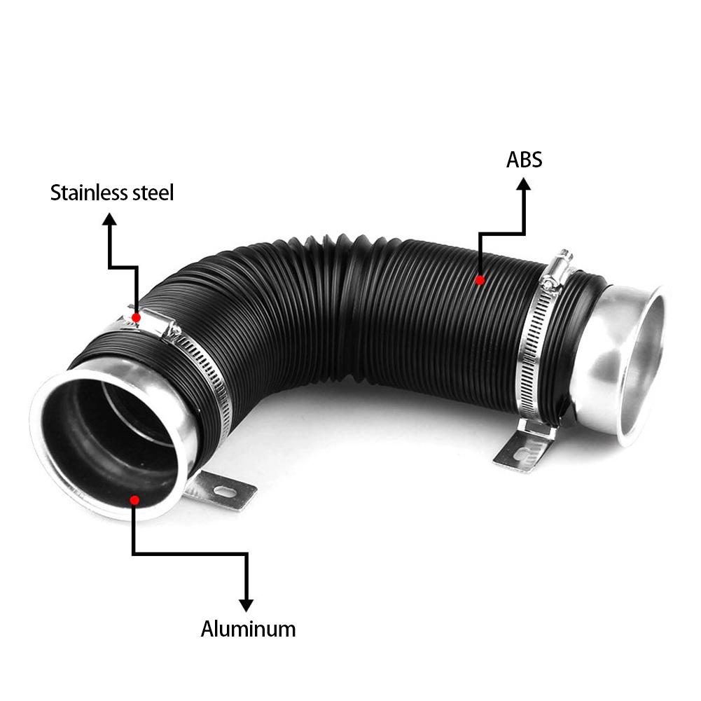 76mm Car Modification Supplies Telescopic Tube Ventilation Tube Intake Air Pipe Expandable Cold Air Intake Kit