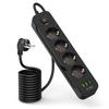 Tech-Protect Pcl4X3 Power Strip Long 2 Usb & 1 Type-C & 4 Socket 200Cm Black