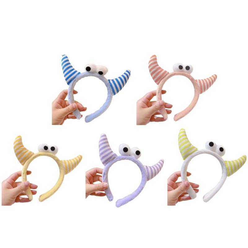 Girls Cartoon Headbands Funny Clown Horn Headwear Hair Bands Accessories Spring Hair Bands Birthday Party