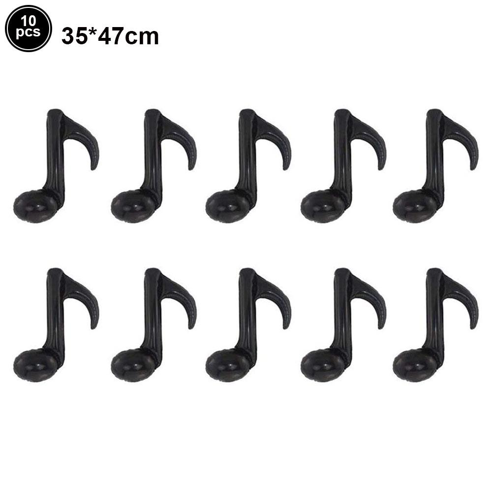 

10 Pcs Mini Music Note Black Gold Pink Balloons Small Size Music Note Foil Balloons for Baby Shower Wedding Birthday Party Decor As show