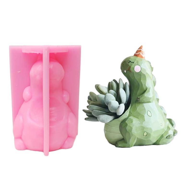 

Dinosaur Shaped Vases Molds Dinosaur Shaped Flowerpots Resins Molds for Making Flowerpots Plant Pots Table Decorations 1