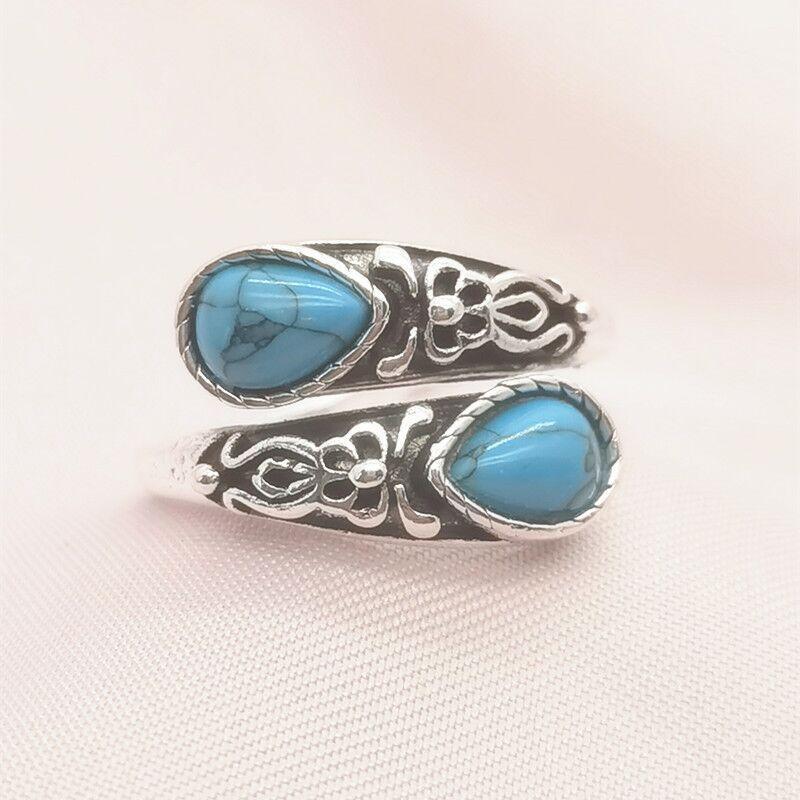 

New jewelry, personalized retro butterfly moonstone women s open ring