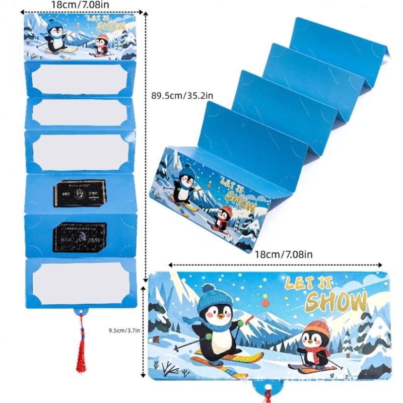 Festival Santa Design 10 Compartment Cash Envelopes Holiday Gift Box Durable Paper Christmas Party Essential