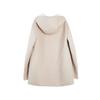 ELLE French Fashion Design Wool Blend Mid-Length Single-Breasted Casual Loose Hooded Two-Piece Double-Sided Wool Coat Women coats EN52147