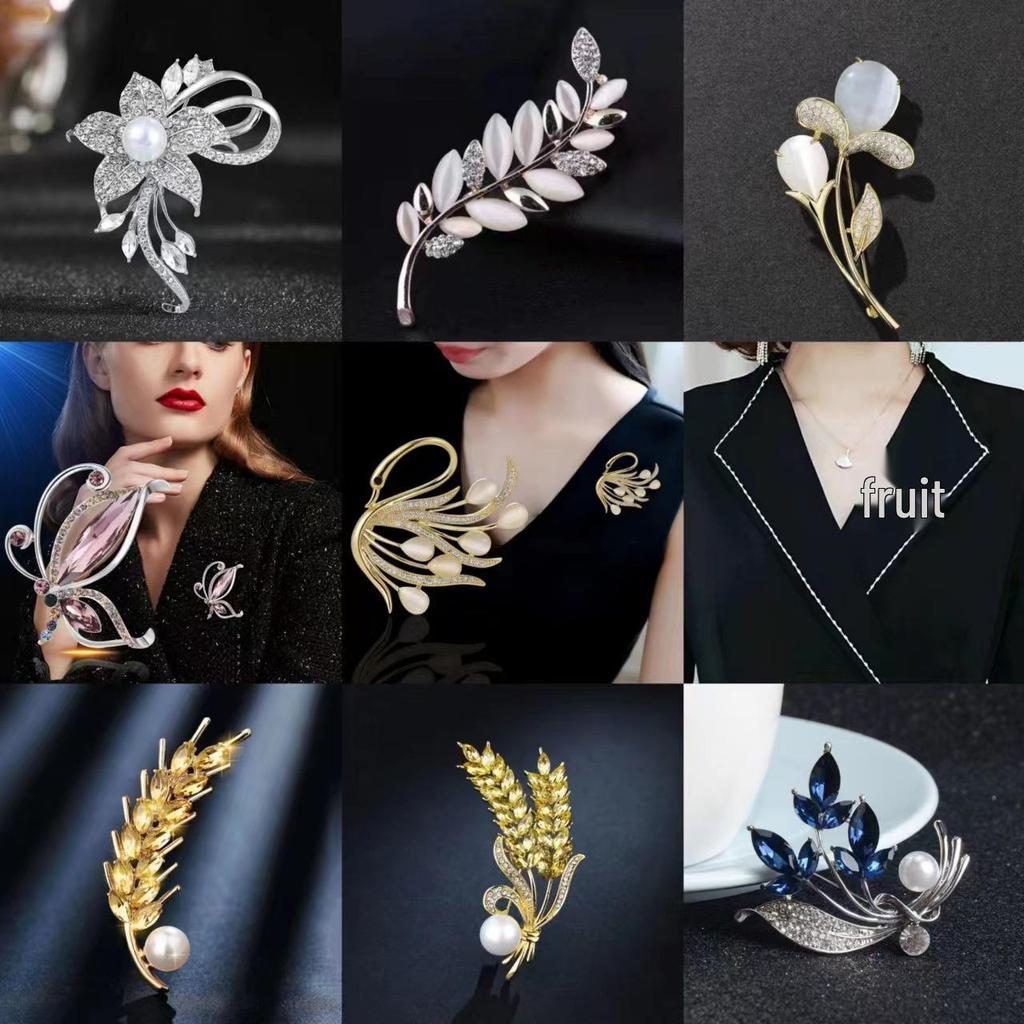 Elegant Luxury Brooch: Versatile and Exquisite Pin for Suit Jackets - Japanese and Korean Inspired Design