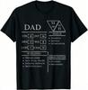 Roleplaying Dice Gamer Dragon Dad Stat Skills Wielding T-Shirt Streetwear Camisas Men Women 20