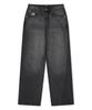 MAHAGRID Back Logo Washed Denim Pant Black(Mg2Ffmd113A)