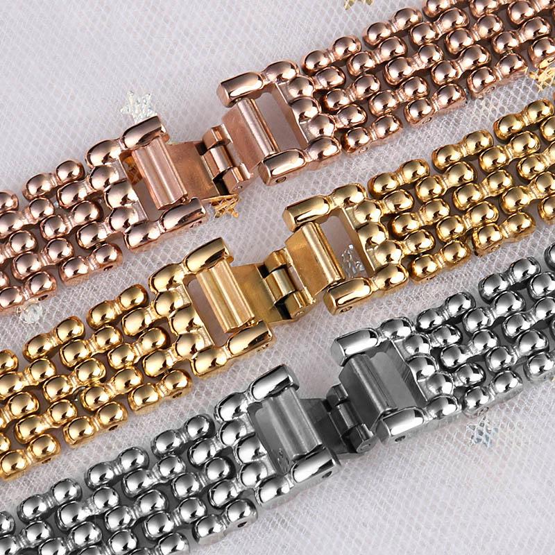 Women's watch strap metal bracelet universal 10mm 12mm 14mm Precision steel strap compatible with Swarovski fossil for women