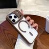 Transparent for Magsafe Armor Case for iPhone 17 16 15 14 13 Pro Max Plus 17 Air Magnetic Acrylic Metal Lens Shockproof Cover