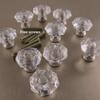 Crystal Clear Acrylic Knob: Single Hole Diamond Design for Pot Lids, Wardrobes, and Drawers