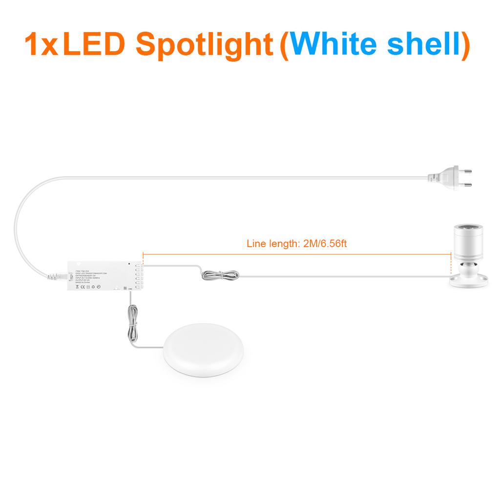 Collection Display Cabinet Under-Shelf LED Spotlights With Touch Sensor Dimmable Switch For Wine Jewelry Toy Decorative Lights