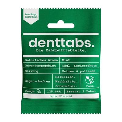 Dent Tabs Solid Toothpaste (Fluoride Free) 125 Pieces