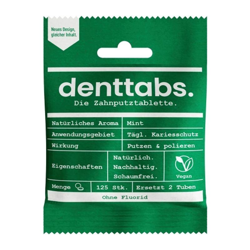 Dent Tabs Solid Toothpaste (Fluoride Free) 125 Pieces