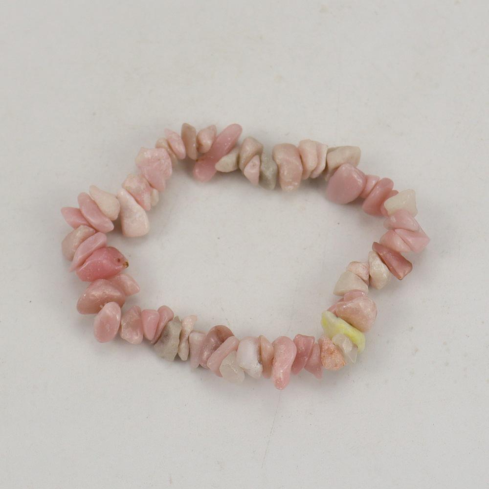 Handmade Beaded Natural Crystal Crushed Stone Bracelet B54