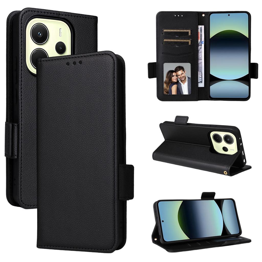 Leather Flip Cover For Xiaomi Redmi Note 14 4G Leather Case Shockproof Wallet Shockproof Bumper Covers