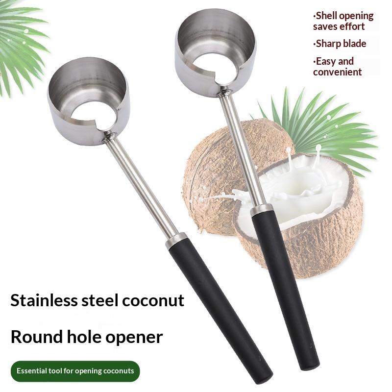 Coconut Opener Tool Food Safe Stainless Steel Hole Puncher Portable for Home Travel Outdoor Activity Fresh Coconut Use