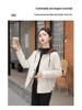 Women's Crack-Free Wash-Free Hooded Down Jacket - Short Style for Autumn and Winter 2025, Faux Two-Piece, Diamond Pattern.