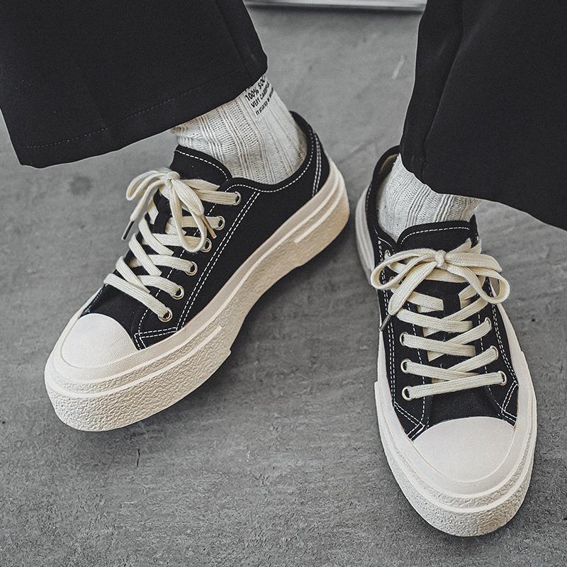 3168 niche canvas shoes men's new platform casual sports board shoes British retro tooling men's shoes
