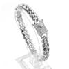 2019 Neuankömmling 8/10/12/14/16/18 mm Edelstahl Miami Curb Cuban Chain Kristallarmband Casting Lock Verschluss Herren Gliederschmuck