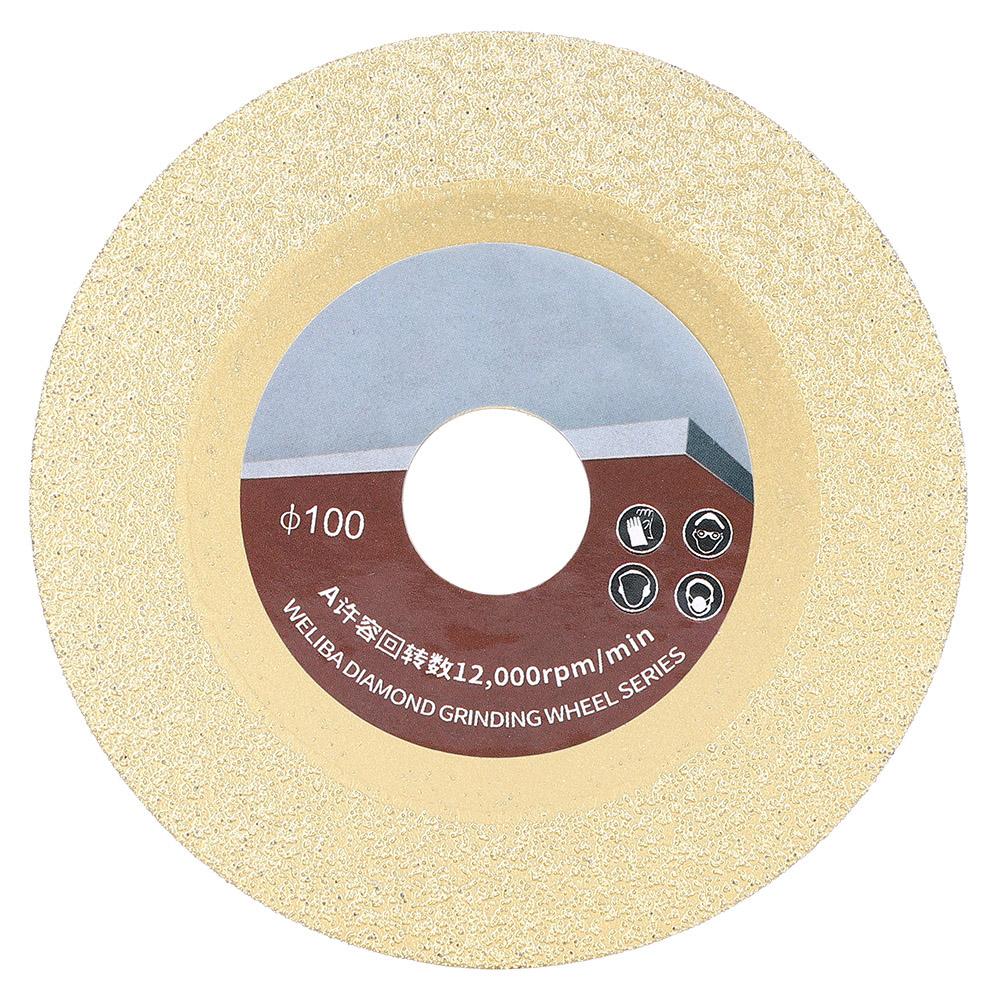 

100mm 60 Mesh Titanium Plated Brazing Diamonds Saw Blade Cutting Wheel Disc Accessory