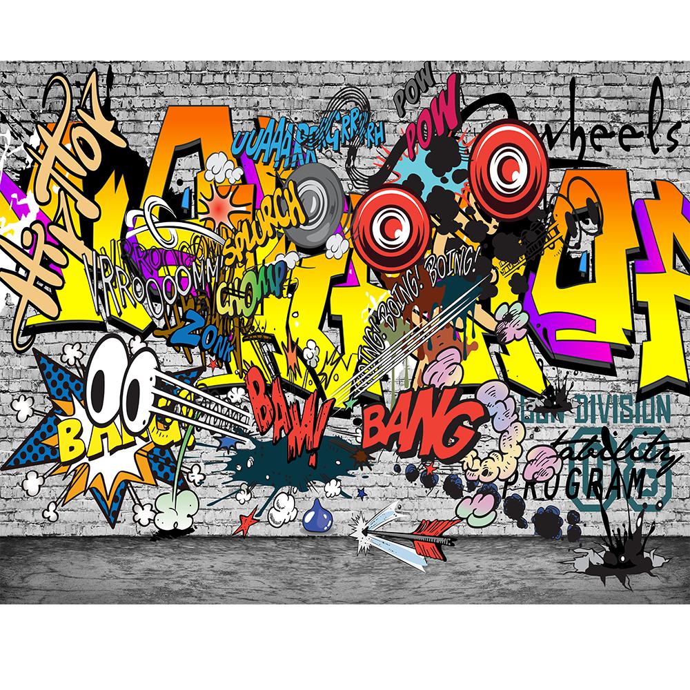Graffiti Wallpaper Fashion Graffiti 3d Mural Bar Cafe Murals Music Symbol Backdrop Wallpaper