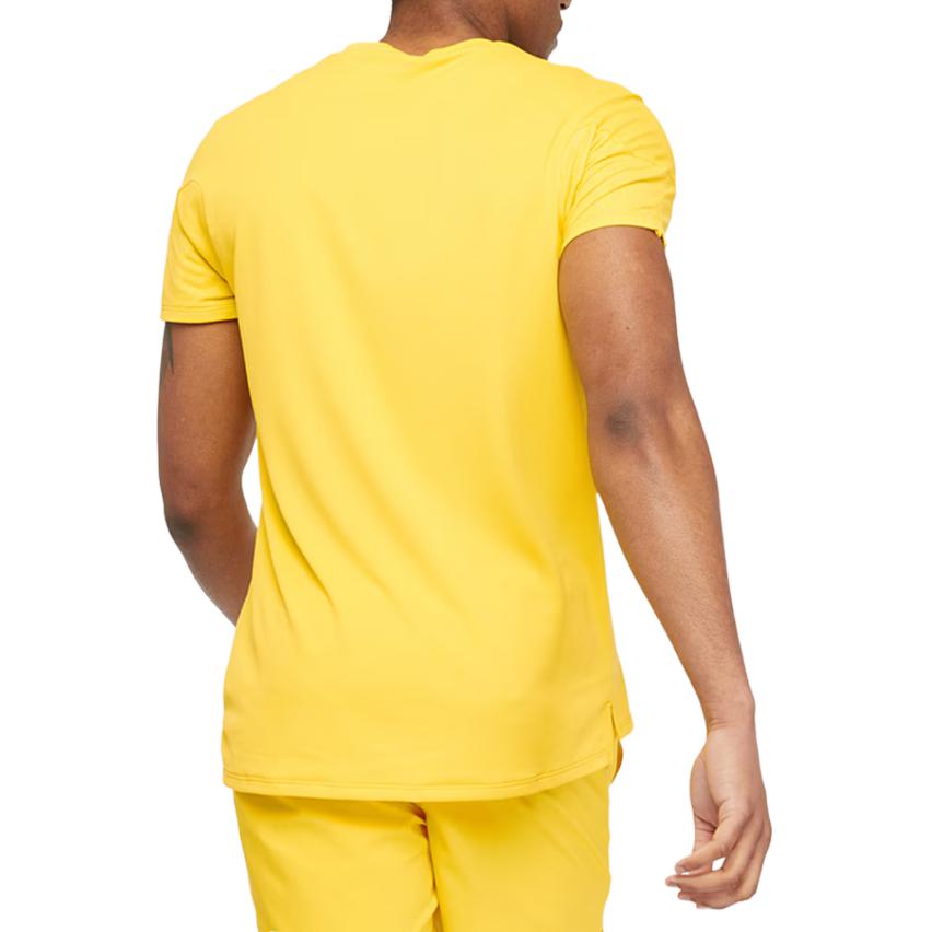 Nike Dri-FIT Tennis Top Solid Color Casual Training Short Sleeve T-Shirt Men tops Yellow FD5261-709