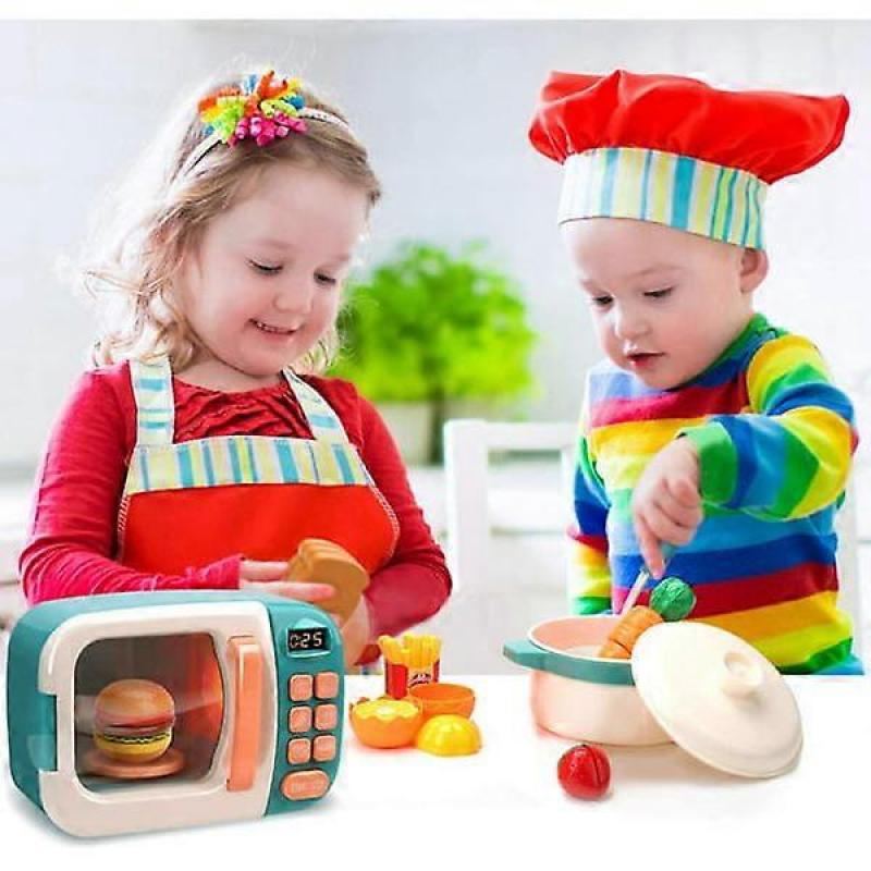 Toy Kitchen Play Set Kids Pretend Play Electronic Oven with Play