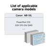 PALO 1400mAh NB-10L NB 10L Battery+Multi-Function Charger Battery Storage Box For CANON G15 G16 G1X SX40 SX50 SX60HS GX3