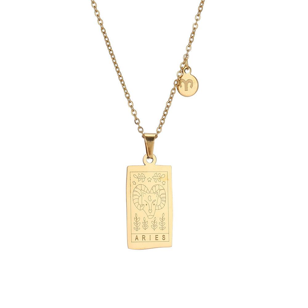 Zodiac Beautifully Crafted Pendant Necklace In Glamorous Gold And Silver For Lovers Astrology