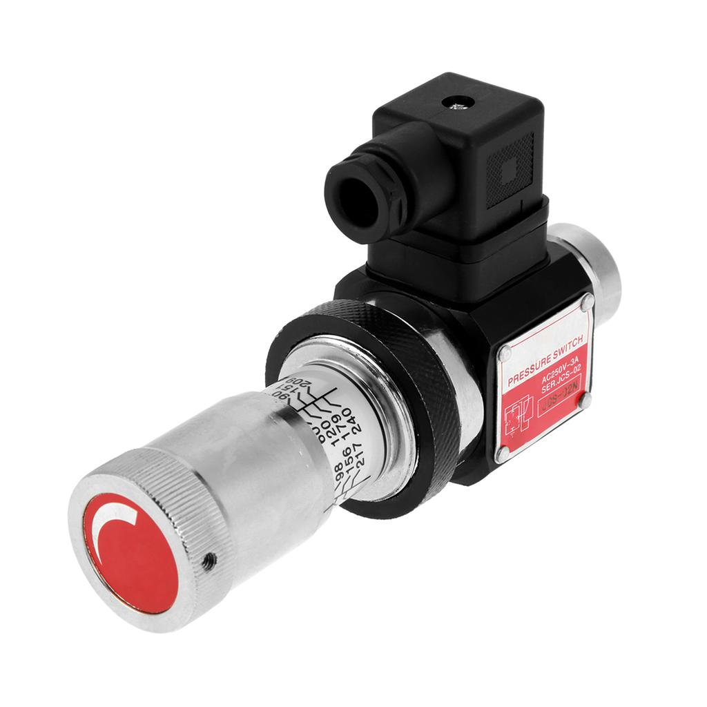 JCS02N Straight Through Tube Hydraulic Pressure Relay Switch Valve 30210kgcm2