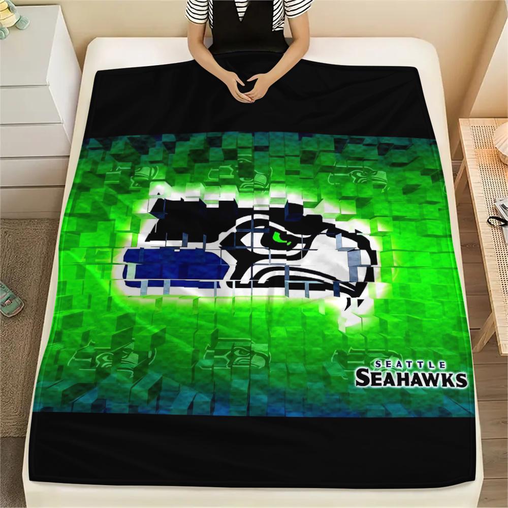 1 Stück Seahawks-Print Flanelldecke, Hohe Qualität, Bequem für alle Jahreszeiten, Heimdekoration, Wärme und Komfort, Perfekt für Geschenke