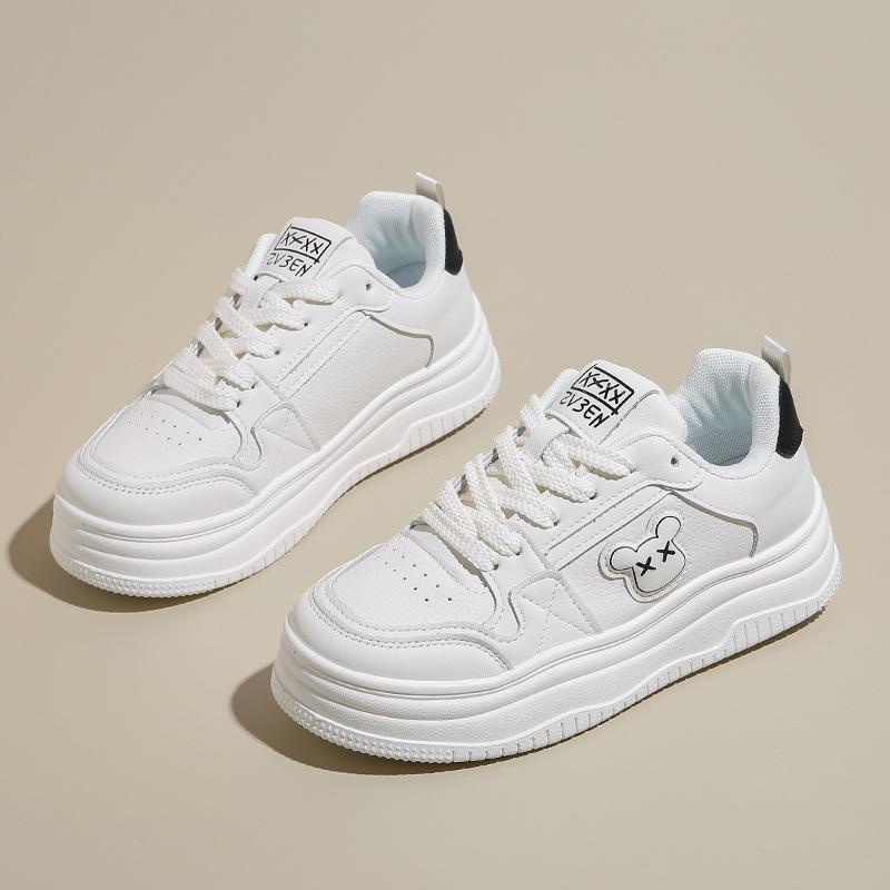

2025 summer new little white shoes female Internet celebrities Korean version student lace-up board shoes flat sports leisure female Y9915 35