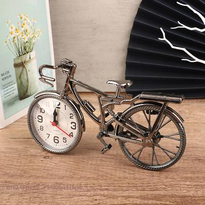 1 Pc Vintage Arabic Numeral Bicycle Shape Creative Table Alarm Clock Home Decor Room Desktop Decoration Crafts