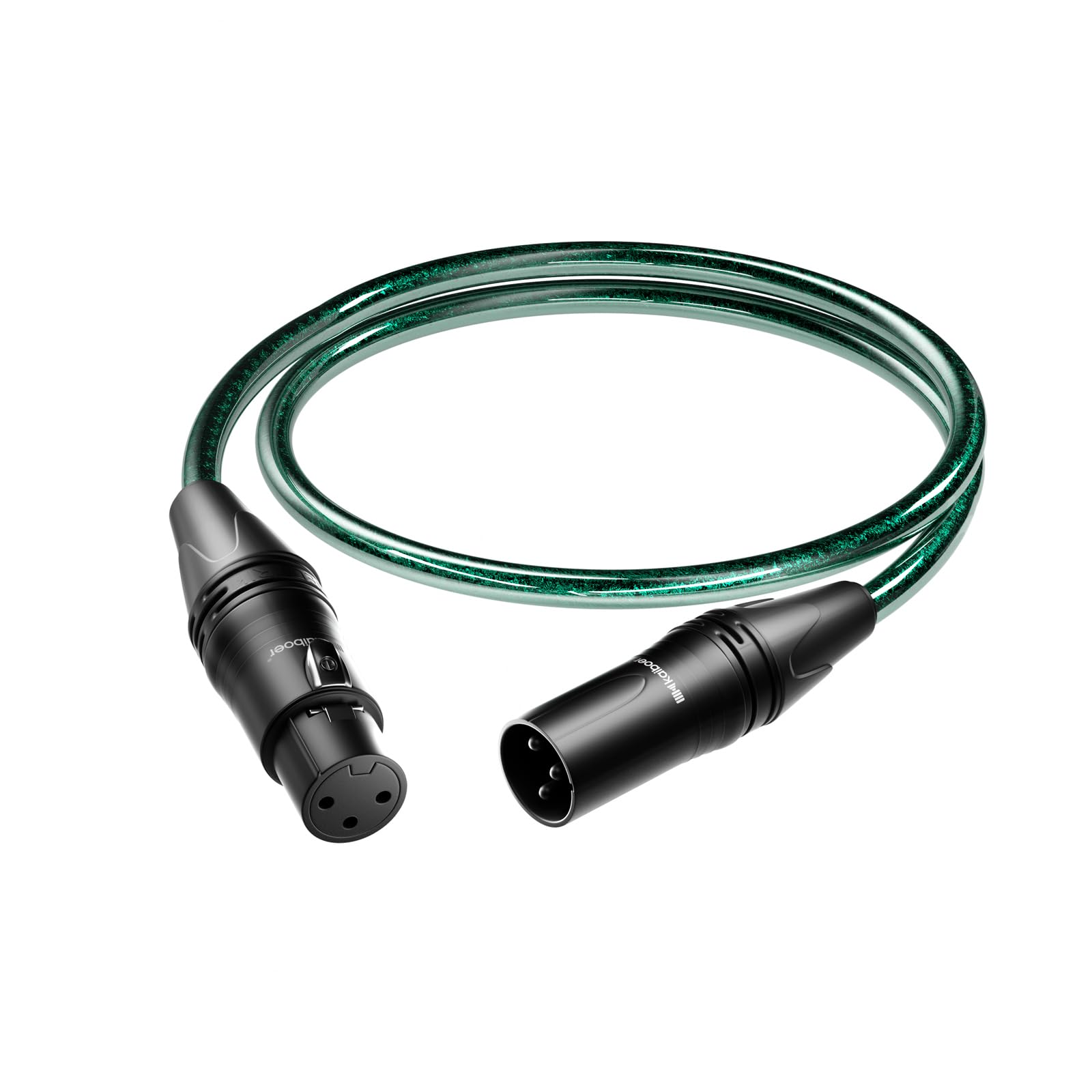 

Kaiboa XLR Digital Audio Copper XLR Ideal for Home Audio and Car Audio Digital Audio Emerald Cable, [Oxygen-Free 17AWG] Male/Female Cable, Theater,