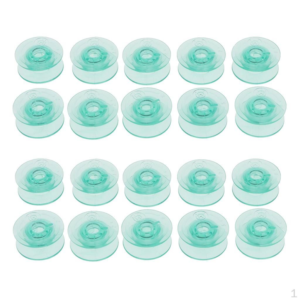 20 Sewing Machine Bobbins, Plastic, Suitable for Viking, Green